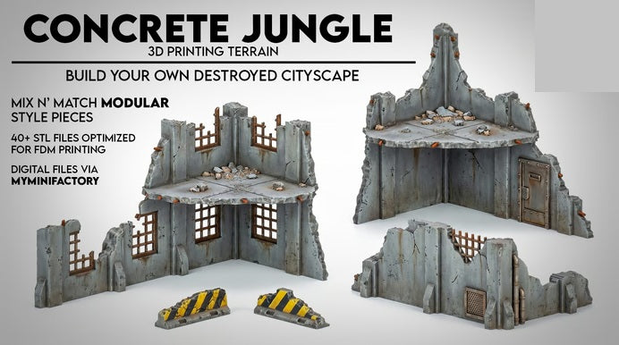 Concrete Jungle Ruin City Set
